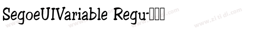 SegoeUIVariable Regu字体转换